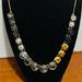 J. Crew Jewelry | J. Crew Black Brulee & Mixed Crystal Necklace | Color: Black/Gold | Size: Os