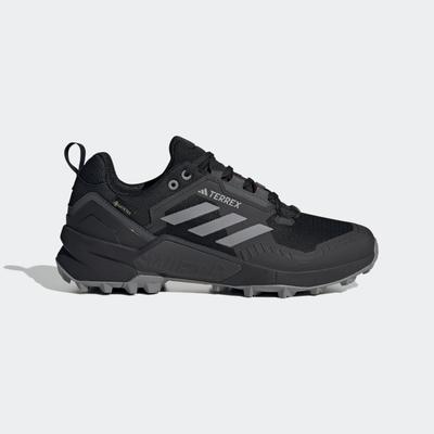 Wanderschuh ADIDAS TERREX "TERREX SWIFT R3 GORE-TEX", Gr. 41, schwarz (core schwarz, grau three, solar rot), Synthetik, 