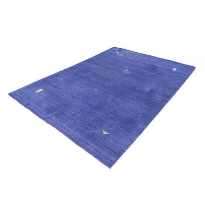 Wollteppich MORGENLAND "Gabbeh Agra", blau (dunkelblau), B:150cm H:14mm L:200cm, Schurwolle, Teppiche, handgewebt, reine Wolle, Wohnzimmer, Schlafzimmer Image