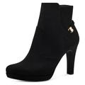 High-Heel-Stiefelette TAMARIS Gr. 40, schwarz Damen Schuhe Reißverschlussstiefeletten