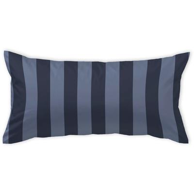 Kissenbezug CURT BAUER "Como", blau (marine), B:80cm L:40cm, Mako-Brokat-Damast, Obermaterial: 100% Baumwolle, Kissenbezüge, Blockstreifen Image