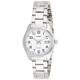 Casio 10-Easy - 1302D 7B-Classic-Women's Quartz Analogue Watch-White Face-Grey Steel Bracelet