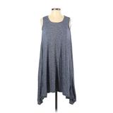 Max Studio Casual Dress - A-Line Scoop Neck Sleeveless: Blue Dresses - Women's Size X-Small