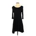 Forever 21 Casual Dress - A-Line: Black Solid Dresses - Women's Size Small