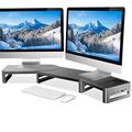 meatanty Monitor Stand, Monitor Riser Stand with Adjustable Length and Angle, Computer Stand with Wireless Charging and USB Ports, Dual Monitor Stand Riser Support Data Transfer and Charging