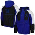 Men's Starter Blue/Black TRACKHOUSE RACING The Body Check Half-Snap Pullover Jacket