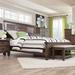 CDecor Home Furnishings Capistrano 3-Piece Bedroom Set w/ Dresser & Mirror Wood in Brown | 57.25 H x 83.75 W x 88.25 D in | Wayfair 200748KE-S3M