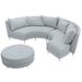 Seasonal Living Fizz 168" Wide Curved Patio Sectional w/ Cushions Wood in Gray | 36 H x 168 W x 63 D in | Wayfair 105FT003P2-FULL-RSB_104FZ-Z2-28A