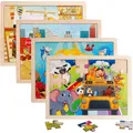 Puzzles pour enfants d'âge alth planches de cerveau jouets animaux zoo construction marine