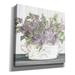 Ophelia & Co. Lilac Galvanized Pot by Cindy Jacobs - Wrapped Canvas Painting Canvas in Gray/Indigo/White | 12 H x 12 W x 0.75 D in | Wayfair