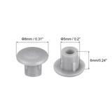 5mm(3/16") Dia PP Screw Hole Plugs for Furniture Cupboard, Gray 96 Pcs