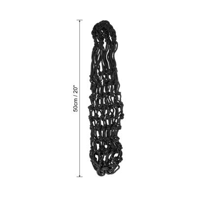 2Pcs Lengthen Basketball Mesh Net Bag Carry Bag Ball Carrier, Black