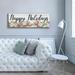 The Holiday Aisle® Happy Holidays Sign - Wrapped Canvas Textual Art Canvas in White | 20 H x 60 W x 1.5 D in | Wayfair