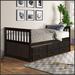 Red Barrel Studio® Twin Daybed w/ Trundle Wood in Black/Brown | 36 H x 44 W x 76 D in | Wayfair 3672EF70A0E04B42A9FCDAB825EA2C44