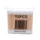 Cotton Swab Double Cotton Swab Ear Cotton Swab Make Up Swab 100Pcs Double Head Wooden Cotton Swab For Ear Cleaning Care Make Up