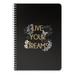 Lalion Design Cute Floral Durable Hardcover Dotted Spiral Notebook 6.7 x 9.45 Journal 200 Pages/100 Sheets Bullet 90gsm Premium Thick Paper Perfect for Office School | Live Your Dreams