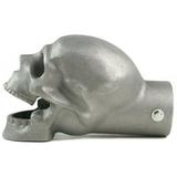 EUBUY 2inch Motorcycle Exhaust Pipe Tip Decoration Metal Skull Head Halloween Decor