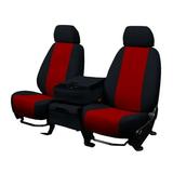 CalTrend Center 60/40 Split Bench Tweed Seat Covers for 2007-2010 Chevy Tahoe - CV528-02TT Red Insert with Black Trim