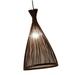 Bamboo Woven Chinese Style Pendant Light Decorative Chandeliers Hanging Light Fixtures Wicker Lamp for Dinging Large 30x50cm
