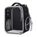 Portable Cat Carrier Bag with Transparent Double Shoulder Strap Carrier Backpack for Outdoor Activities Strolling Walking Black