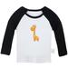 Mam s Little Cutie Funny T shirt For Baby Newborn Babies Animal Giraffe T-shirts Infant Tops 0-24M Kids Graphic Tees Clothing (Long Black Raglan T-shirt 6-12 Months)