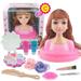 Kids Dolls Styling Head Makeup Comb Hair Toy Doll Set Pretend Play Princess Dressing Play Toys For Little Girls Makeup Learning Ideal Present