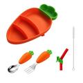 Deagia Bento Lunch Box Clearance Carrot Children S Suction Cup Silicone Tray Drop Baby Food Bowl Set of Baby Food Tools All-In-One Container