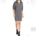 Madewell Dresses | Madewell Long Sleeve Ribbed Half Zip Merino Wool Blend Sweater Dress | Color: Black/Gray | Size: Various