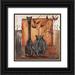 Elki O 15x15 Black Ornate Wood Framed with Double Matting Museum Art Print Titled - Browny Deco II