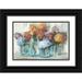 Rowan Carol 14x11 Black Ornate Wood Framed with Double Matting Museum Art Print Titled - Fall Hydrangeas in Glass Jar Crop