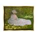 Stupell Industries Springtime Classic Claude Monet Painting Female Portrait Painting Metallic Gold Floating Framed Canvas Print Wall Art Design by one1000paintings