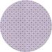 Ahgly Company Machine Washable Indoor Round Transitional Cotton Candy Pink Area Rugs 5 Round