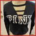 Pink Victoria's Secret Tops | 5/$20 Like New Pink Victoria Secret Crop Top | Color: Black | Size: Xs