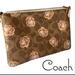 Coach Bags | Coach Small Wristlet In Signature Rose Print | Color: Brown/Tan | Size: Os