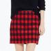 Madewell Skirts | Madewell Red Buffalo Check Gamine Plaid Wool Blend Mini Skirt Size 2 | Color: Black/Red | Size: 2
