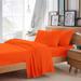 BedDecor - All Weather RV Camper Sheet Set (Orange|42 x80 |Drop Length-25 ) | 600 Thread Count Egyptian cotton | 1 Piece Fitted Sheet 1 Piece Flat Sheet & 2 Piece Pillow Cover