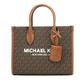 Michael Kors Women's Mirella Small Shopper Top Zip Crossbody Bag, Brown Signature, Small (35F2G7ZC5B)
