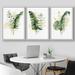 IDEA4WALL Green Yellow Banana Leaf Monstera Pastel Forest Plant Variety Nature Wilderness - 3 Piece Floater Frame Graphic Art Set on Canvas Canvas | Wayfair