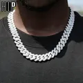 Hip Hop – colliers à chaîne cubaine pour hommes bijoux ras du cou en Zircon glacé couleur or