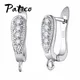 Boucles d'oreilles en argent Sterling 925 à la mode zircon cubique cristal pierre boucles d'oreilles