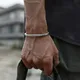 Bracelet à motif de poisson gravé de style ethnique vintage pour hommes et filles manchette