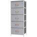 Rebrilliant Lamarea 5 Drawer Storage Chest Metal/Solid Wood/Fabric in Gray | 46.1 H x 17.7 W x 11.8 D in | Wayfair DC4627AC1F9A4F54AEC546092B9E9F06