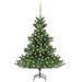 The Holiday Aisle® 4'11" H Green Most Realistic Artificial Christmas Tree w/ 150 LED Lights & Ball Ornaments, Steel | 59" x 47.2" | Wayfair