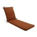 Pillow Perfect 613642 80 x 23 x 3 in. Outdoor & Indoor Solid Cinnabar Chaise Lounge Cushion Brown