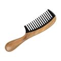 Hair Comb Sandalwood and Horn Comb Round Handle Comb Teethed Anti-Static Head Massage Comb Hairdressing Accessories for Home Bar