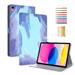 for iPad 10th Generation Case 2022 iPad 10 th Gen 10.9 inch Protective Cover with Pencil Holder Multi-Angle Viewing Stand Pocket Design Folio Smart Leather Case for Women Men Blue