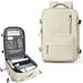 Travel Laptop Backpack for Men Women Fit 16 Inch Notebook Carry on Flight Approved Suitcase Backpack Water Resistant-Beige