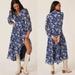 Anthropologie Dresses | Anthropologie Hutch Geo Paisley Floral Wrap Maxi Dress | Color: Blue | Size: Various