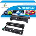 True Image 2-Pack Compatible Toner Cartridge for Brother TN-770 & DR-730 Drum Unit Work with Brother MFC-L2750DW L2750DWXL L2370DWXL L2390DW L2395DW DCP-L2550DW(Black 1*Toner 1*Drum Unit)