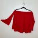 Anthropologie Tops | Anthropology Peace Love Cake Strapless With Sleeves Red Top Size Large Euc | Color: Red | Size: L